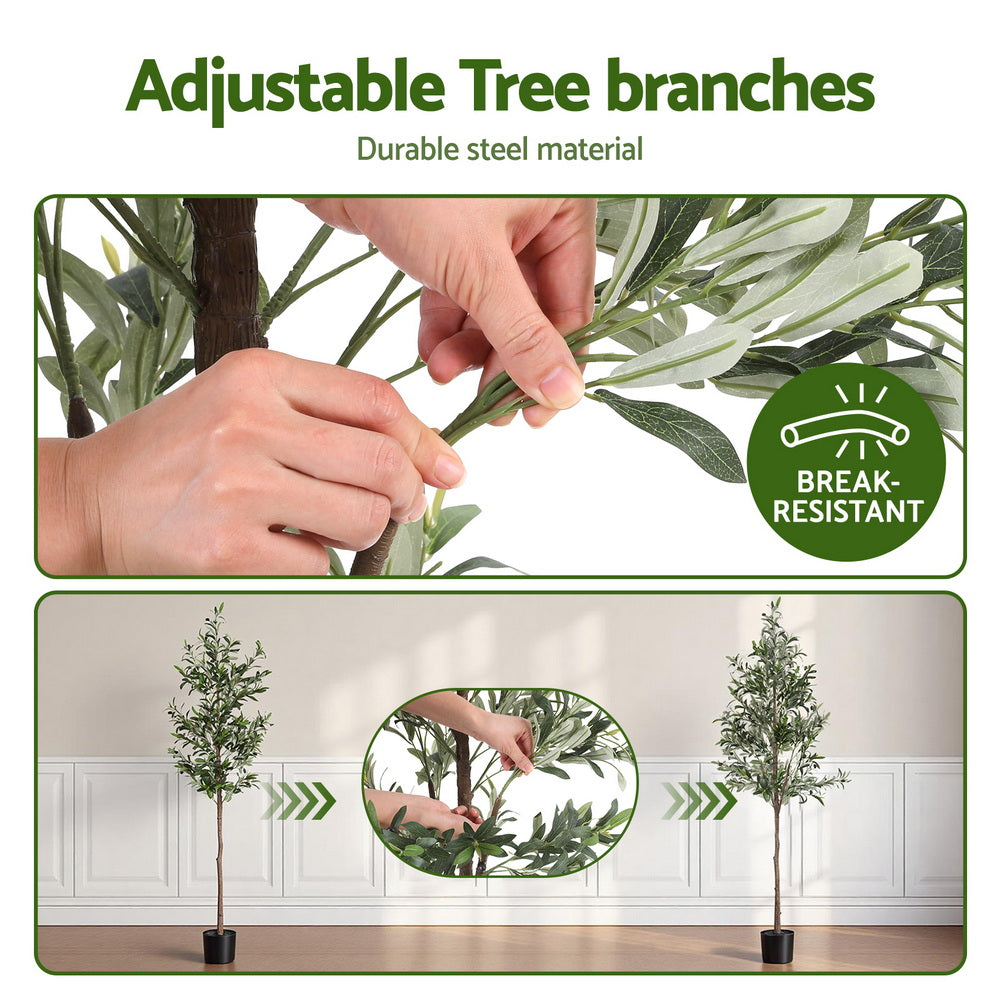 Artiss 180cm Artificial Olive Faux Tree