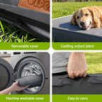 i.Pet Dog Bed Large Water-resistant Egg Crate Foam Orthopedic Pet Mat Grey