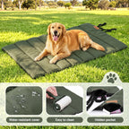 i.Pet Outdoor Dog Bed Large Water-resistant Washable Foldable Travel Dog Mat Green