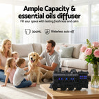 Devanti Train Aroma Diffuser Essential Oil Humidifier 300ml Smoke Ring LED Timer