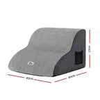 i.Pet Dog Ramp 2 Steps For Small Dogs Bed Sofa Car Foam Non-Slip Pet Cat Stairs