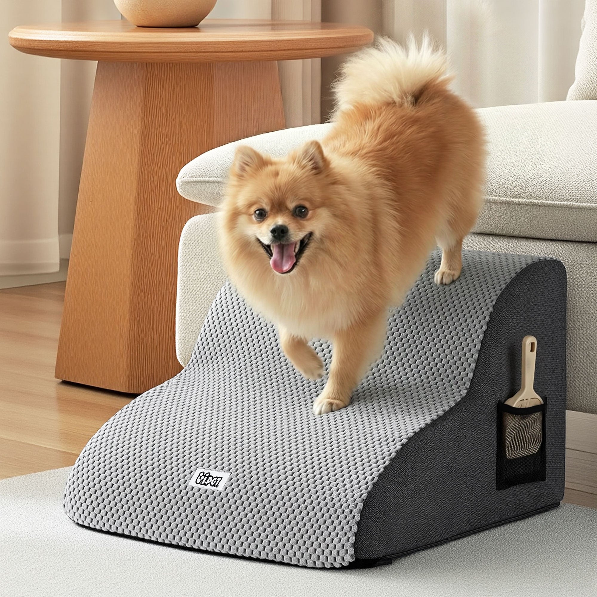 i.Pet Dog Ramp 2 Steps For Small Dogs Bed Sofa Car Foam Non-Slip Pet Cat Stairs