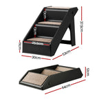 i.Pet Dog Ramp 3 Steps Pet Stairs For Bed Sofa Car Foldable Portable Ladder Black