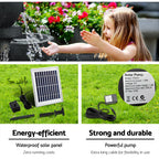 Solar Water Feature Cascading Fountain 3-Tier Bowl LED Lights 60CM Blue