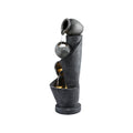 Solar Fountain Water Feature Cascading Fountain 3-Tier Pot LED Lights 80CM Grey