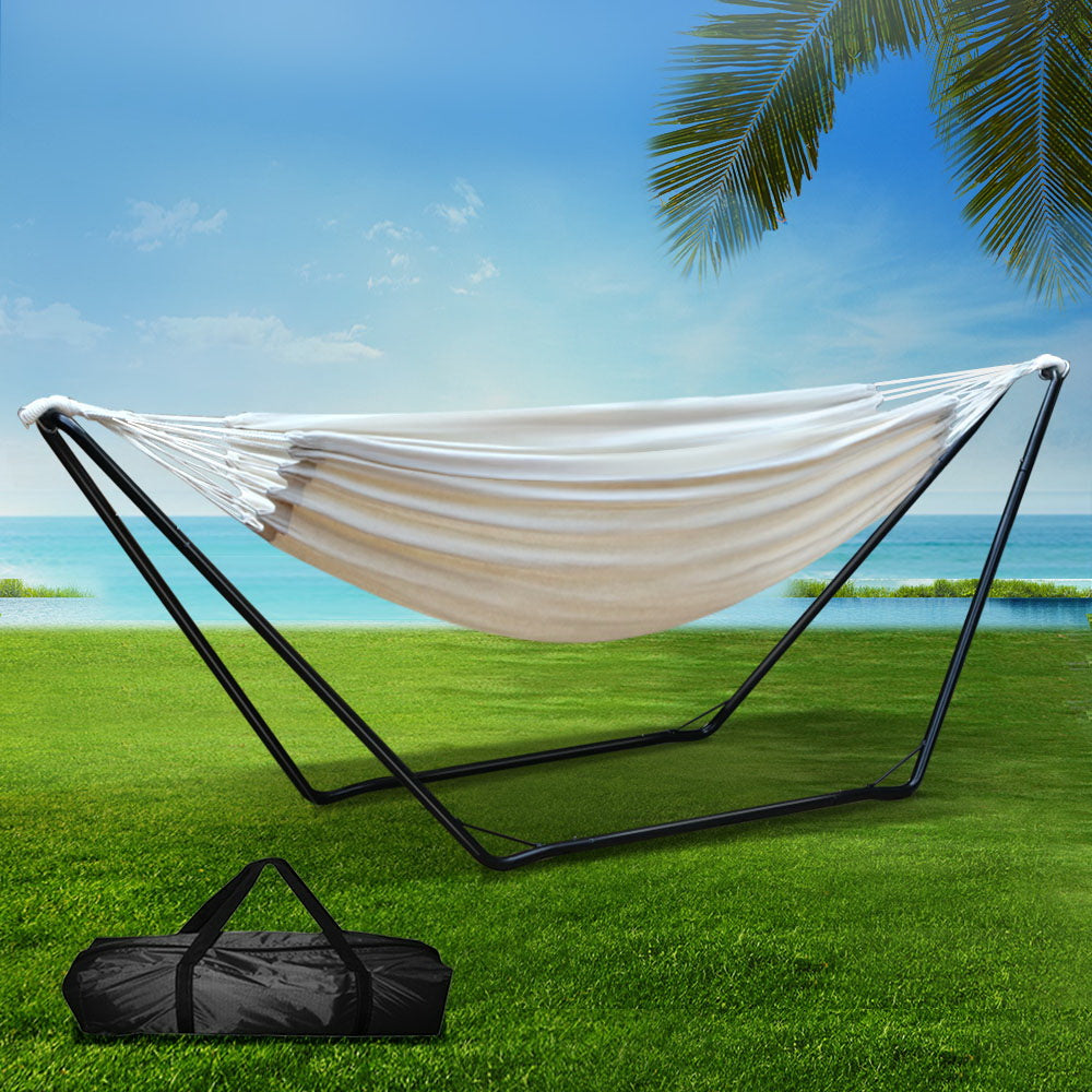 Gardeon Hammock Bed with Stand Outdoor Camping Hammocks Steel Frame