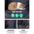 Gardeon Hammock Chair Outdoor Camping Hanging Hammocks Cushion Pillow Grey