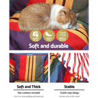 Gardeon Hammock Chair Outdoor Camping Hanging Hammocks Cushion Pillow Rainbow