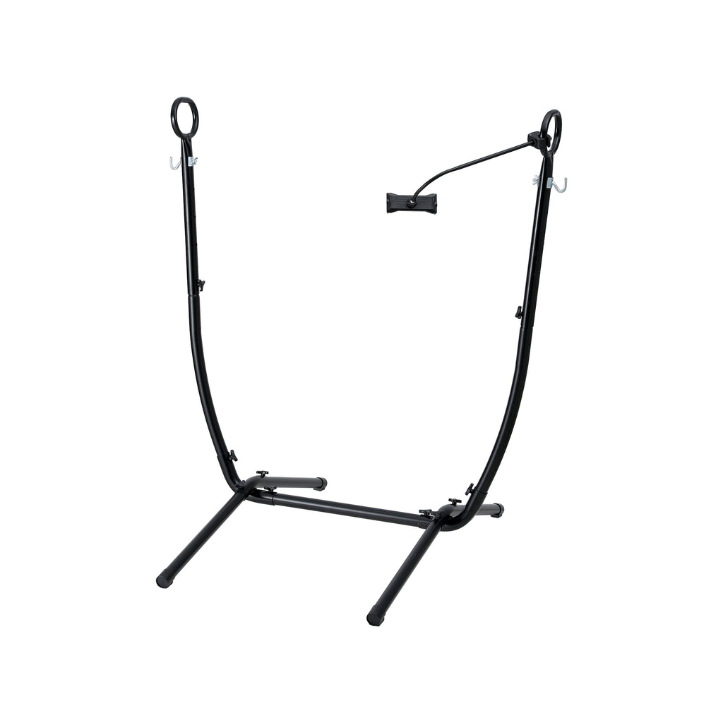 Gardeon Hammock Chair Stand Iron Frame with Phone Holder Black