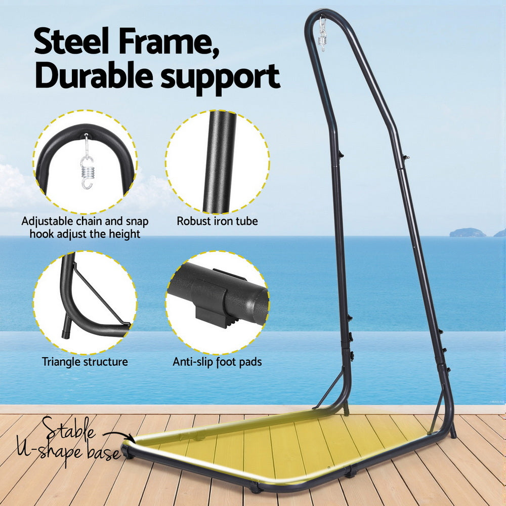 Gardeon Hammock Hanging Chair with Steel Stand
