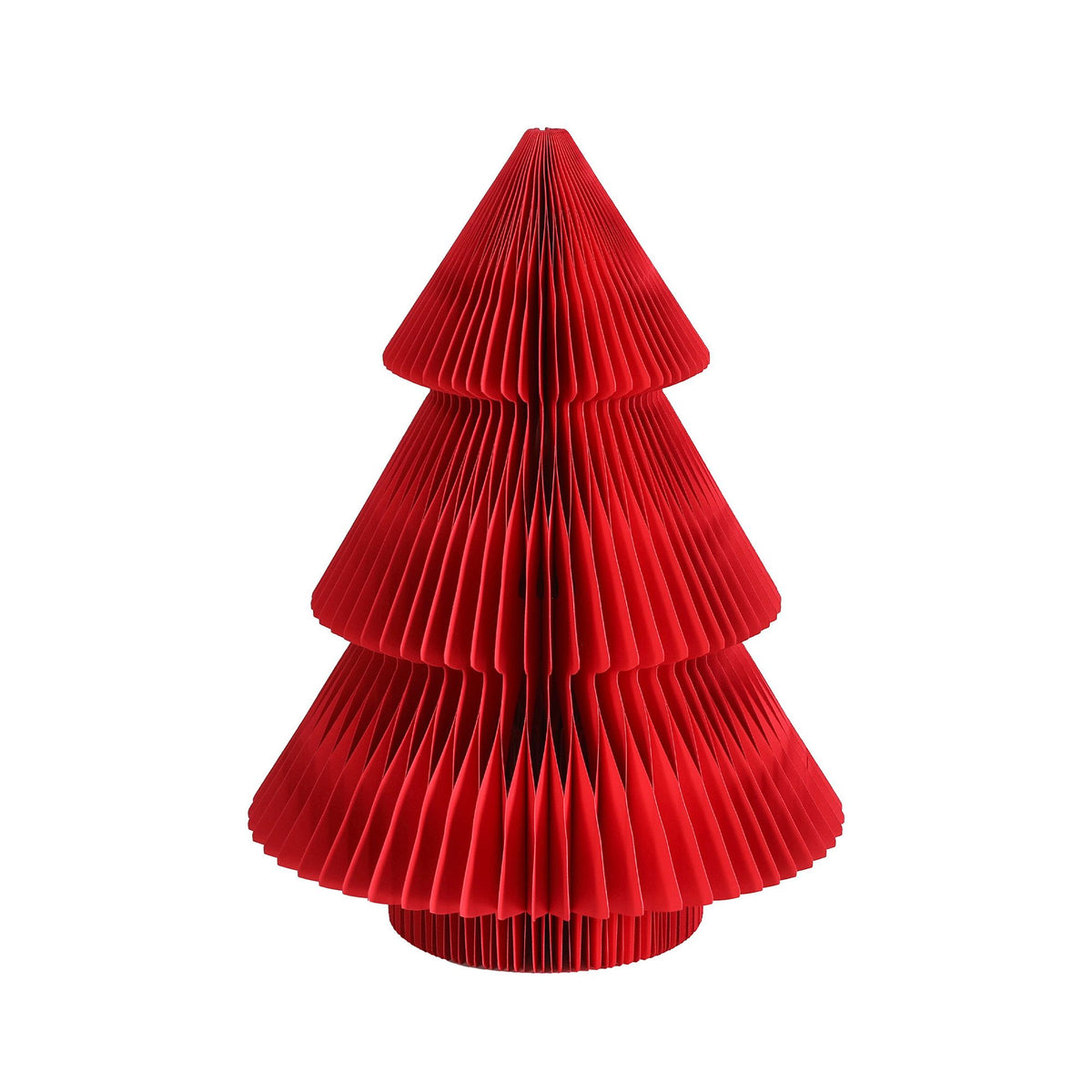 Red layered paper Christmas tree shape, un-decorated, tabletop size