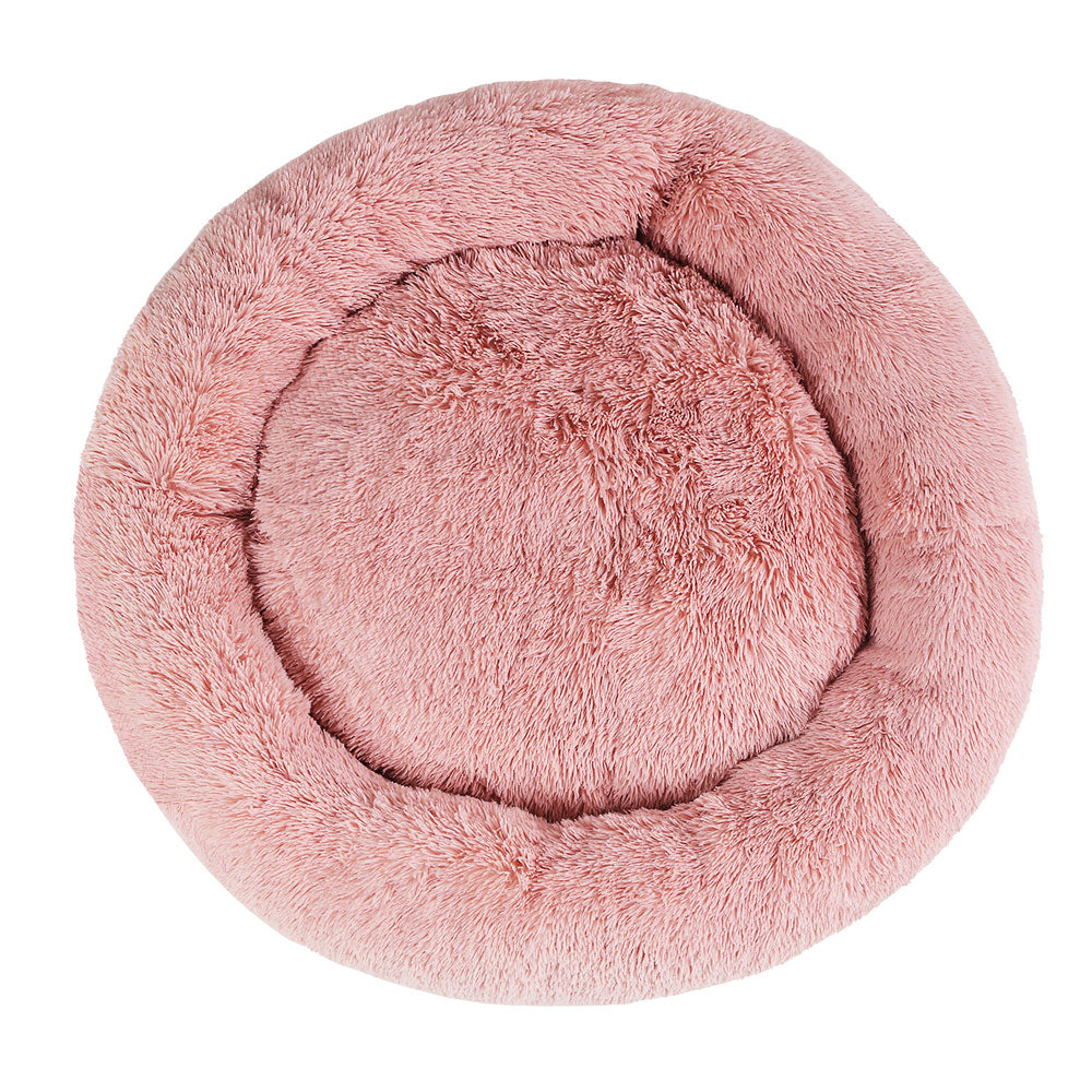Pet Bed Dog Cat 110cm Calming Extra Large Soft Plush Pink