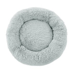 Pet Bed Dog Cat 90cm Large Calming Soft Plush Light Grey