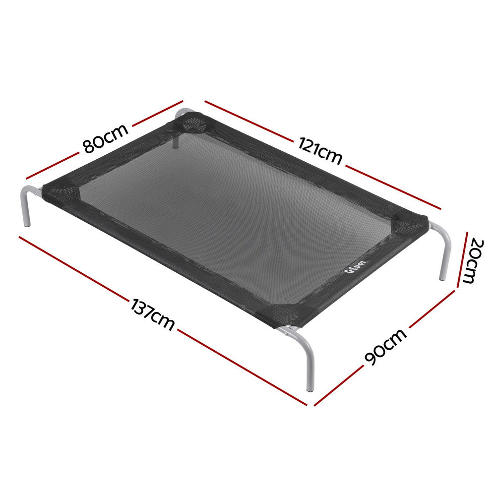 Pet Dog Bed Elevated Trampoline Durable Raised Heavy Duty Large Black
