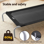 Pet Dog Bed Elevated Trampoline Durable Raised Heavy Duty Large Black