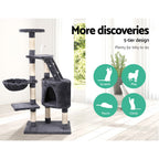 Cat Tree 120cm Tower Scratching Post Scratcher Wood Condo House Bed Toys