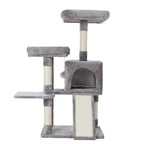 Cat Tree 103cm Tower Scratching Post Scratcher Wood Condo House Trees Grey
