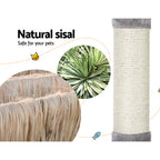Cat Tree 103cm Tower Scratching Post Scratcher Wood Condo House Trees Grey