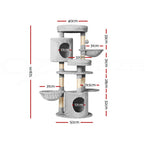 Cat Tree 123cm Tower Scratching Post Scratcher Wood Condo House Bed Toys