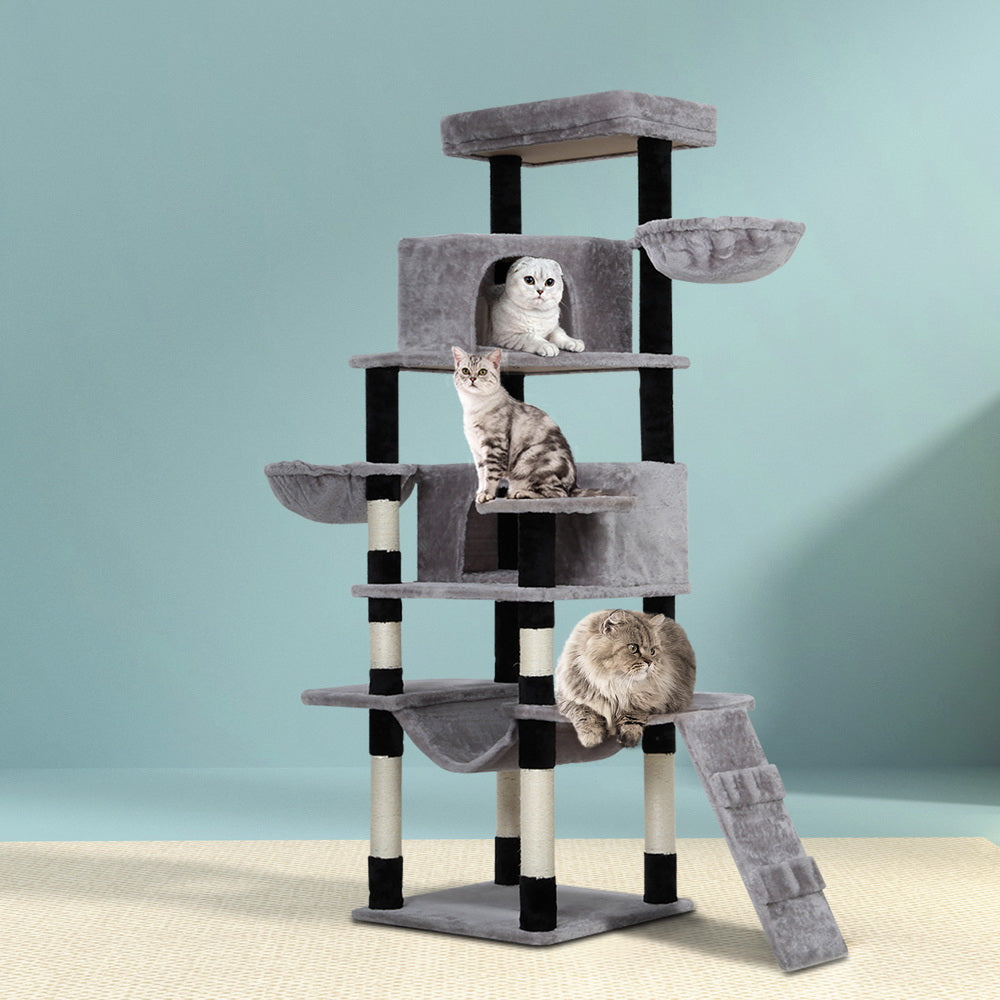 Cat Tree 161cm Tower Scratching Post Scratcher Wood Condo House Play Bed