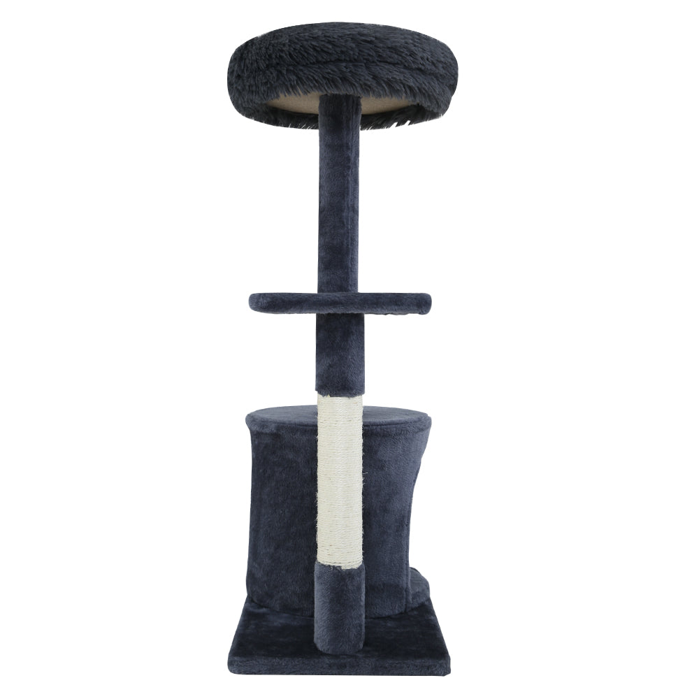 Cat Tree 94cm Scratching Post Tower Scratcher Condo House Wood Trees Grey