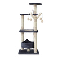 Cat Tree 110cm Tower Scratching Post Scratcher Wood Condo House Bed Toys