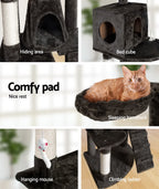 Cat Tree 193cm Tower Scratching Post Scratcher Condo House Trees Grey