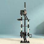 Cat Tree 260cm Tower Scratching Post Scratcher Condo House Trees Grey
