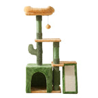 Cat Tree Tower 101cm Scratching Post Furniture Scratcher House Green