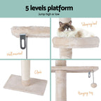 Cat Tree 290cm Tower Scratching Cats Post Scratcher Floor to Ceiling Bed