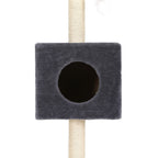 Cat Tree 260cm Tower Scratching Post Scratcher Floor to Ceiling Cats Bed Dark Grey