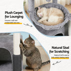 Cat Tree Tower 82cm Scratching Post Furniture Scratcher House Light Grey