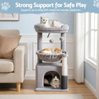 Cat Tree Tower 82cm Scratching Post Furniture Scratcher House Light Grey