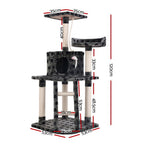 Cat Tree 120cm Tower Scratching Post Scratcher Trees Bed Wood Condo Toys Bed