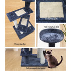 Cat Tree 100cm Scratching Post Scratcher Tower Wood Condo House Trees Bed