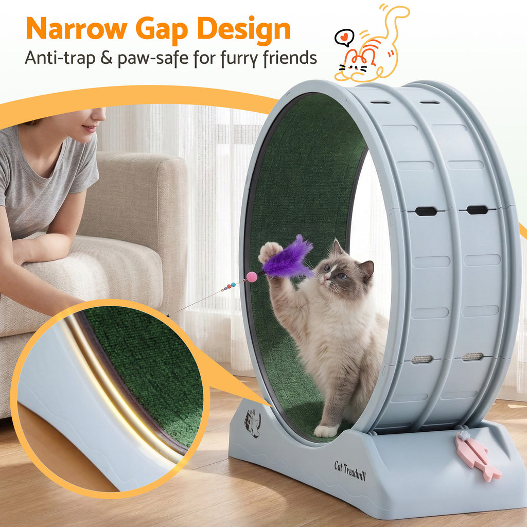 i.Pet Cat Exercise Wheel Treadmill Indoor 78cm Blue & Green