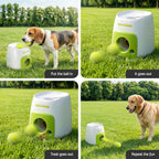 i.Pet 2-in-1 Dog Ball Launcher & Treat Dispenser with 2 Balls Green
