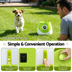 i.Pet Dog Ball Launcher Thrower with 6 Balls & 3/6/9m Launch Distances Green