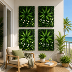 Gardeon 4PCS Artificial Plant Wall Panels 40X60CM Boxwood Panel Leaf Backdrop Backyard Green Decor