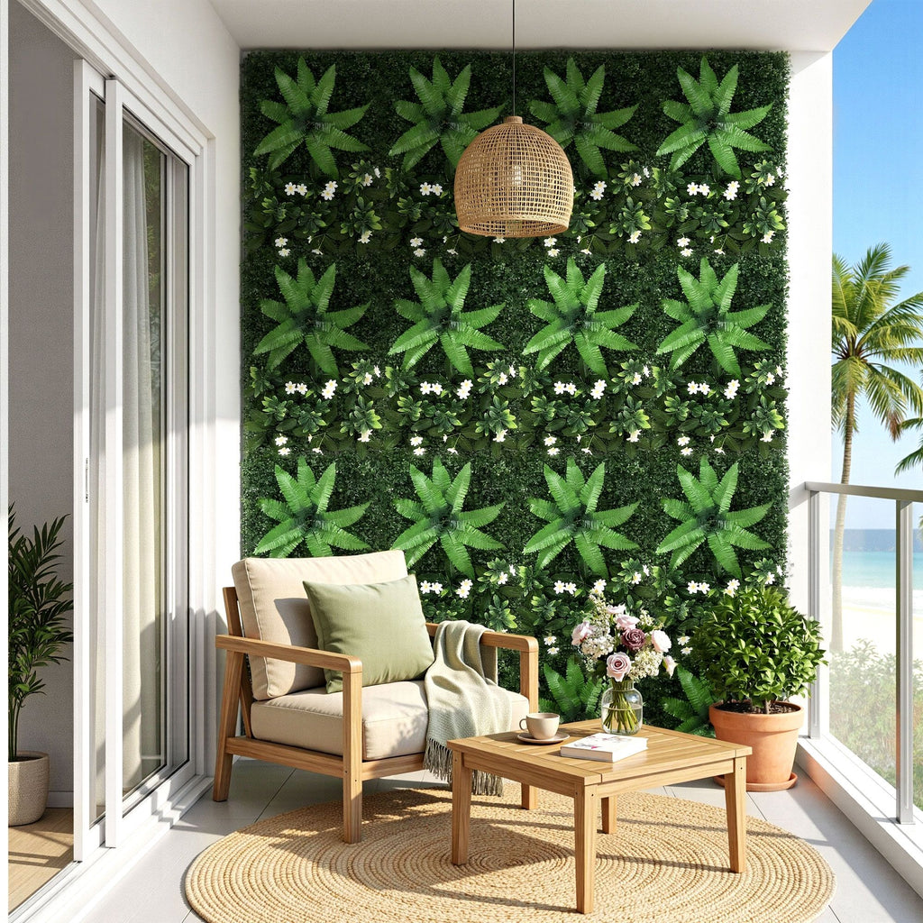 Gardeon 4PCS Artificial Plant Wall Panels 40X60CM Boxwood Panel Leaf Backdrop Backyard Green Decor