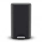 40L Pedal Bins Rubbish Bin Steel with Soft Close Lid, Black
