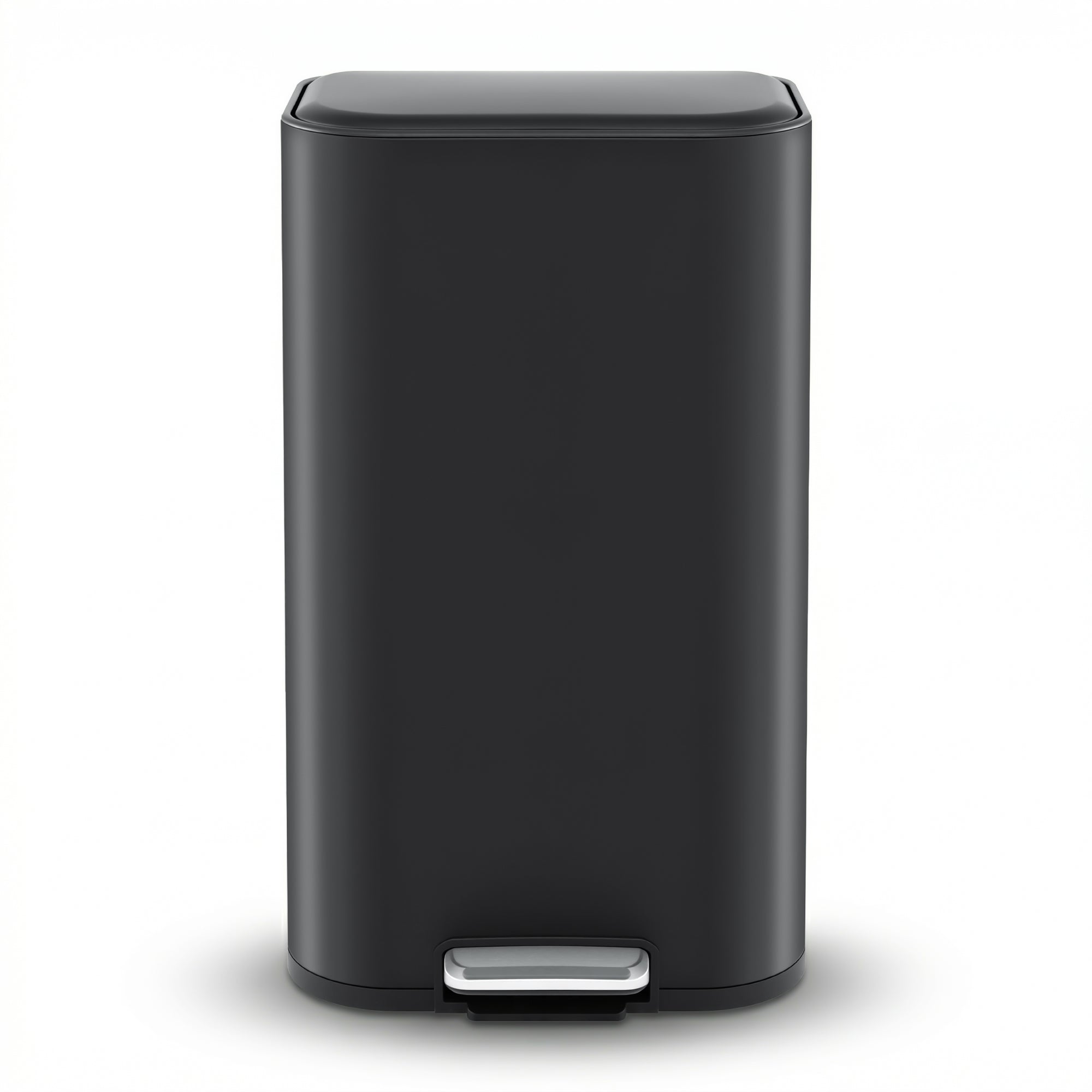 40L Pedal Bins Rubbish Bin Steel with Soft Close Lid, Black
