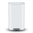40L Pedal Bins Rubbish Bin, White