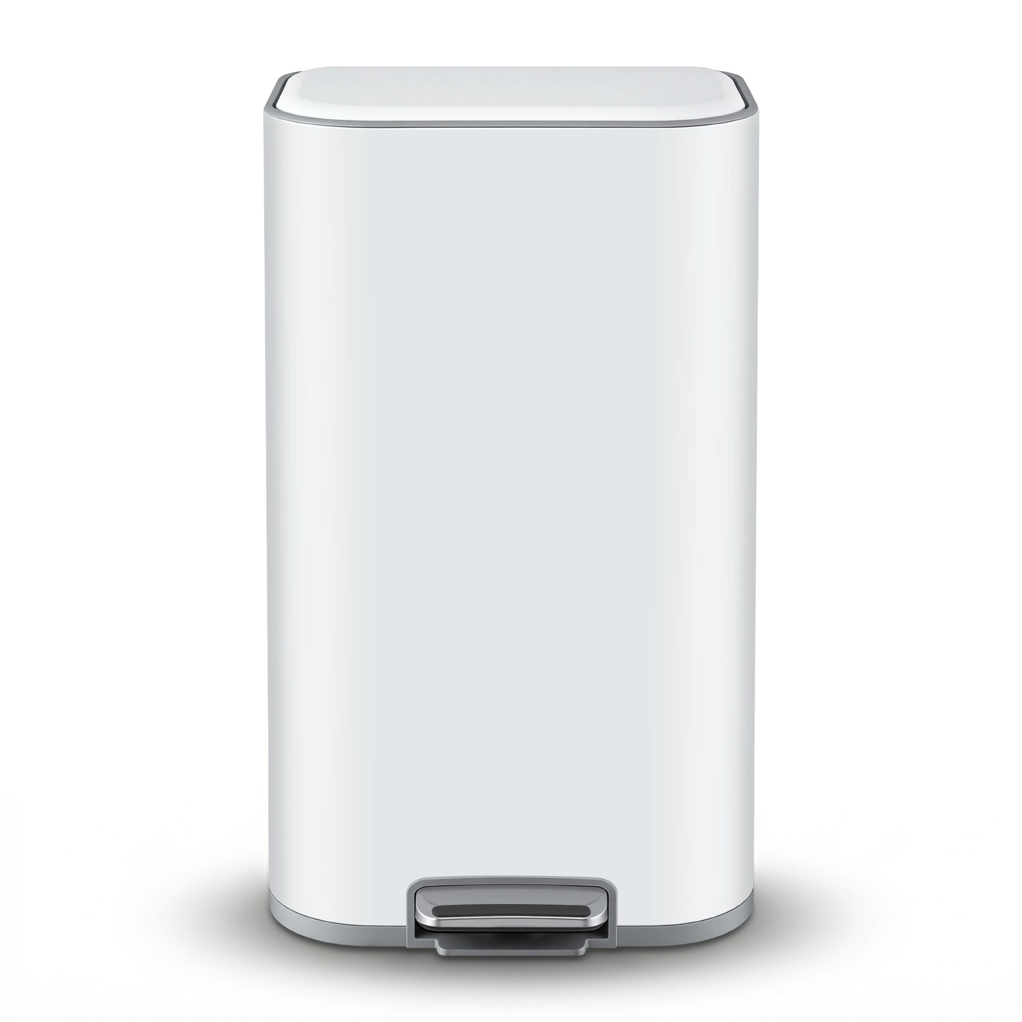 40L Pedal Bins Rubbish Bin, White