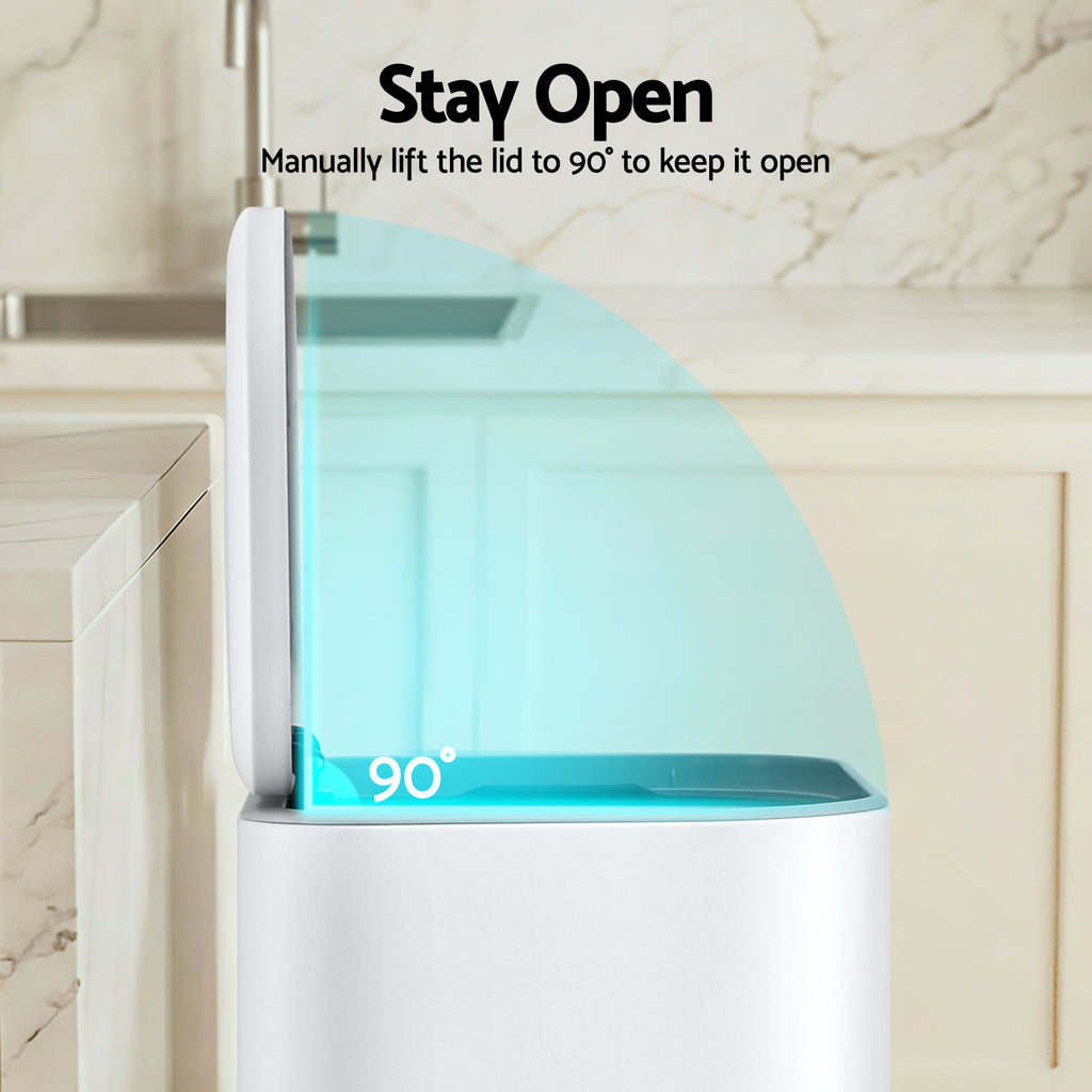 40L Pedal Bins Rubbish Bin, White