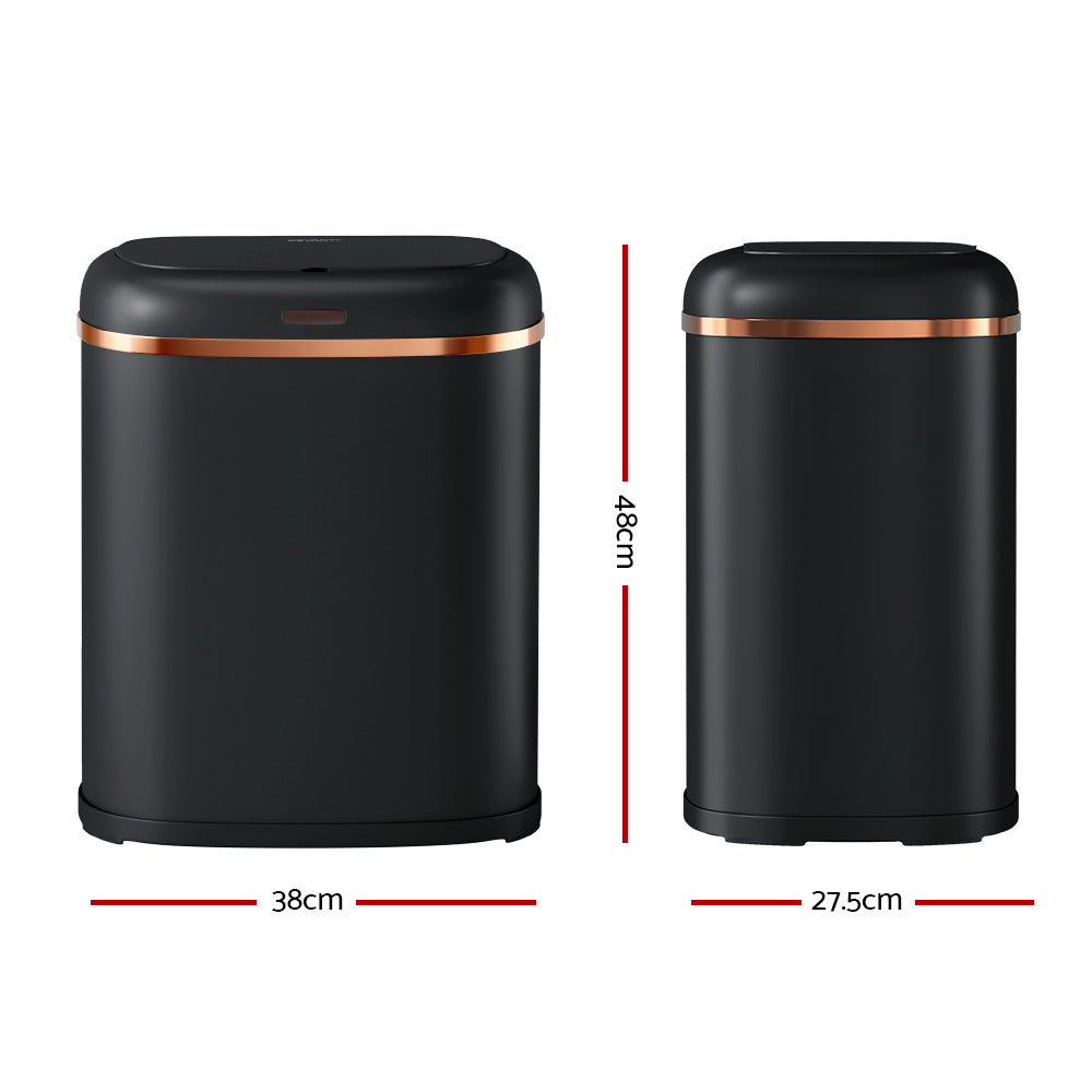 38L Motion Sensor Bin Rubbish Automatic Black