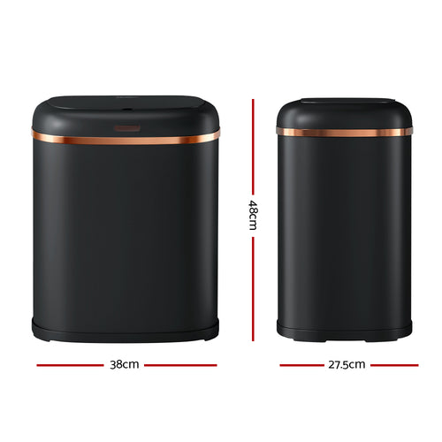 38L Motion Sensor Bin Rubbish Automatic Black