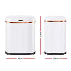 38L Motion Sensor Bin Rubbish Automatic White