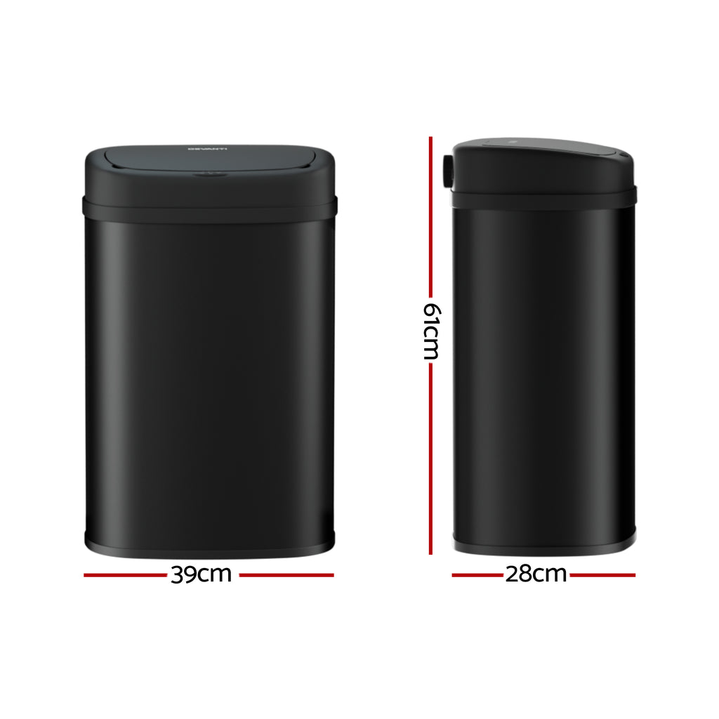 50L Sensor Bin Motion Rubbish Automatic Black