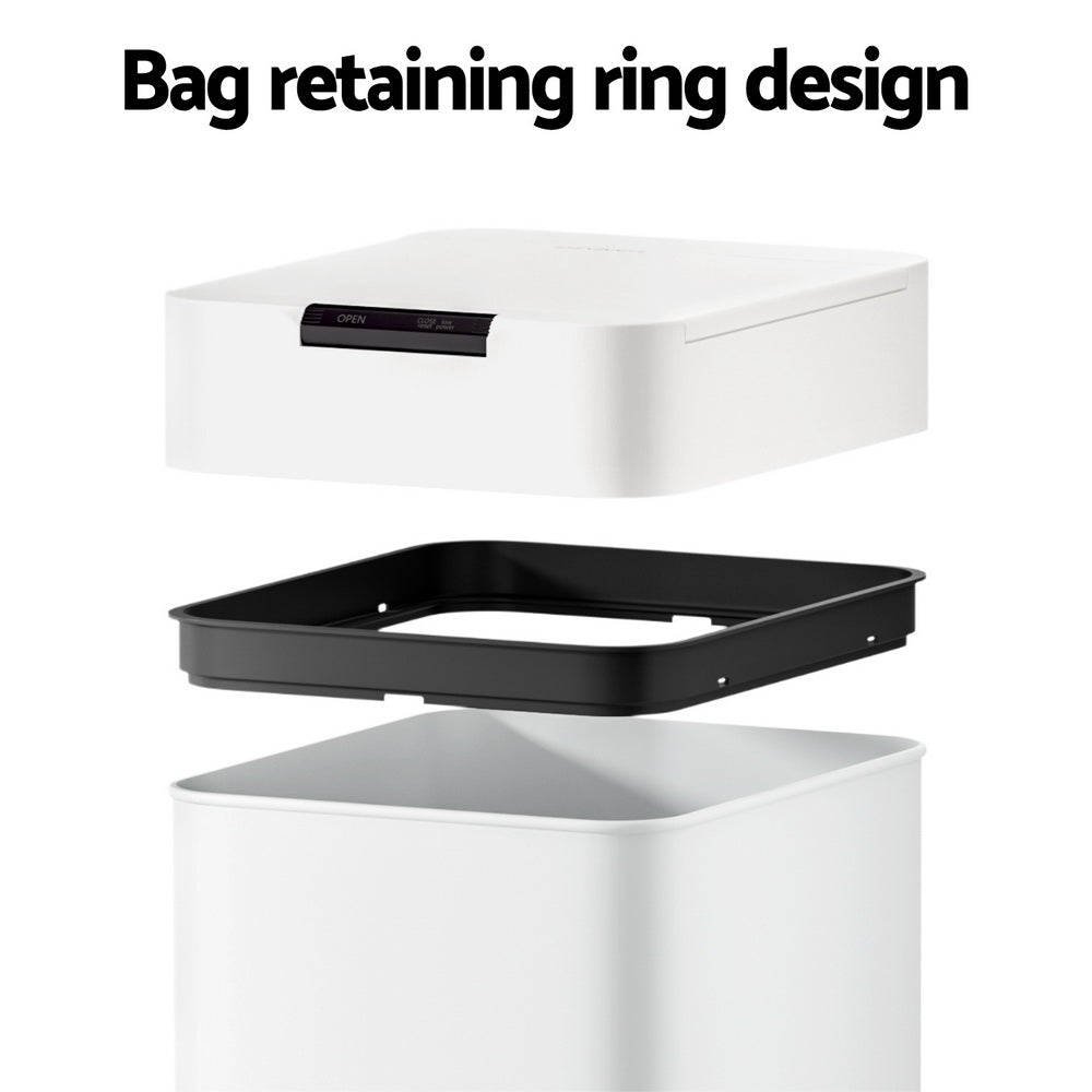 50L Sensor Bin Motion Rubbish Bin White